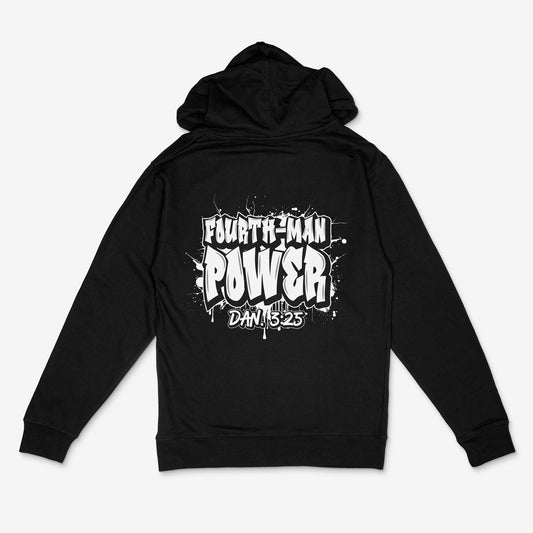 Fourth-Man Power PullOver Unisex Hoodie (White Lettering)