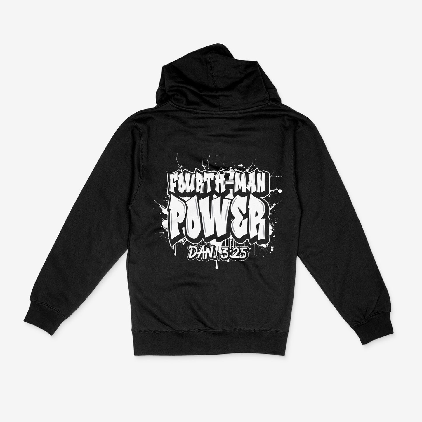 Fourth-Man Power ZipUp Unisex Hoodie (White Lettering)