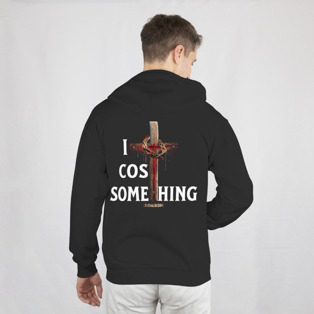 It Cost something ZipUp Unisex Hoodie (White Lettering)