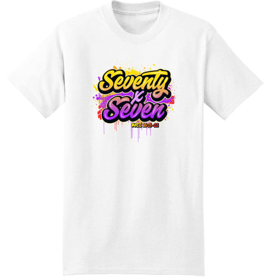 Seventy Times Seven Christian T-Shirt – Matthew 18:21–22 | Fourth-Man Power