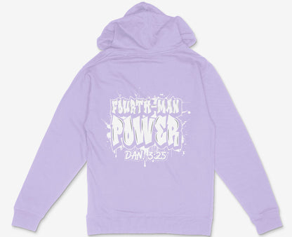 Fourth-Man Power Christian Hoodie – Lavender | Faith-Based Streetwear