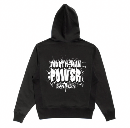 Fourth-Man Power Christian Hoodie – White Back Print | Christian Faith Streetwear