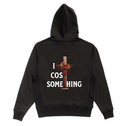 It Cost Something Christian Hoodie – White Back Print | Christian Faith Streetwear