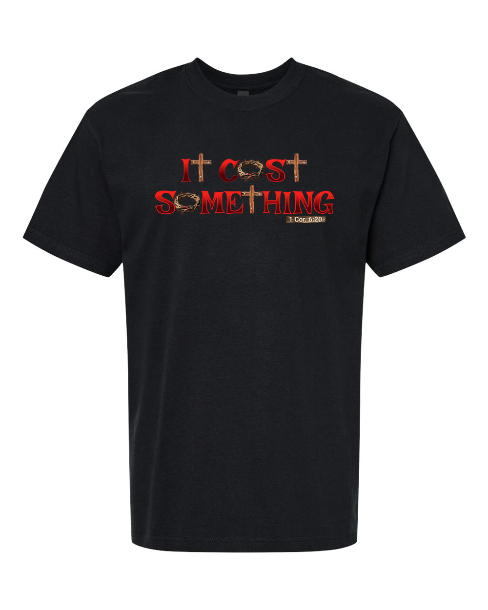 It Cost Something Christian T-Shirt – Red Print | Christian Faith Streetwear